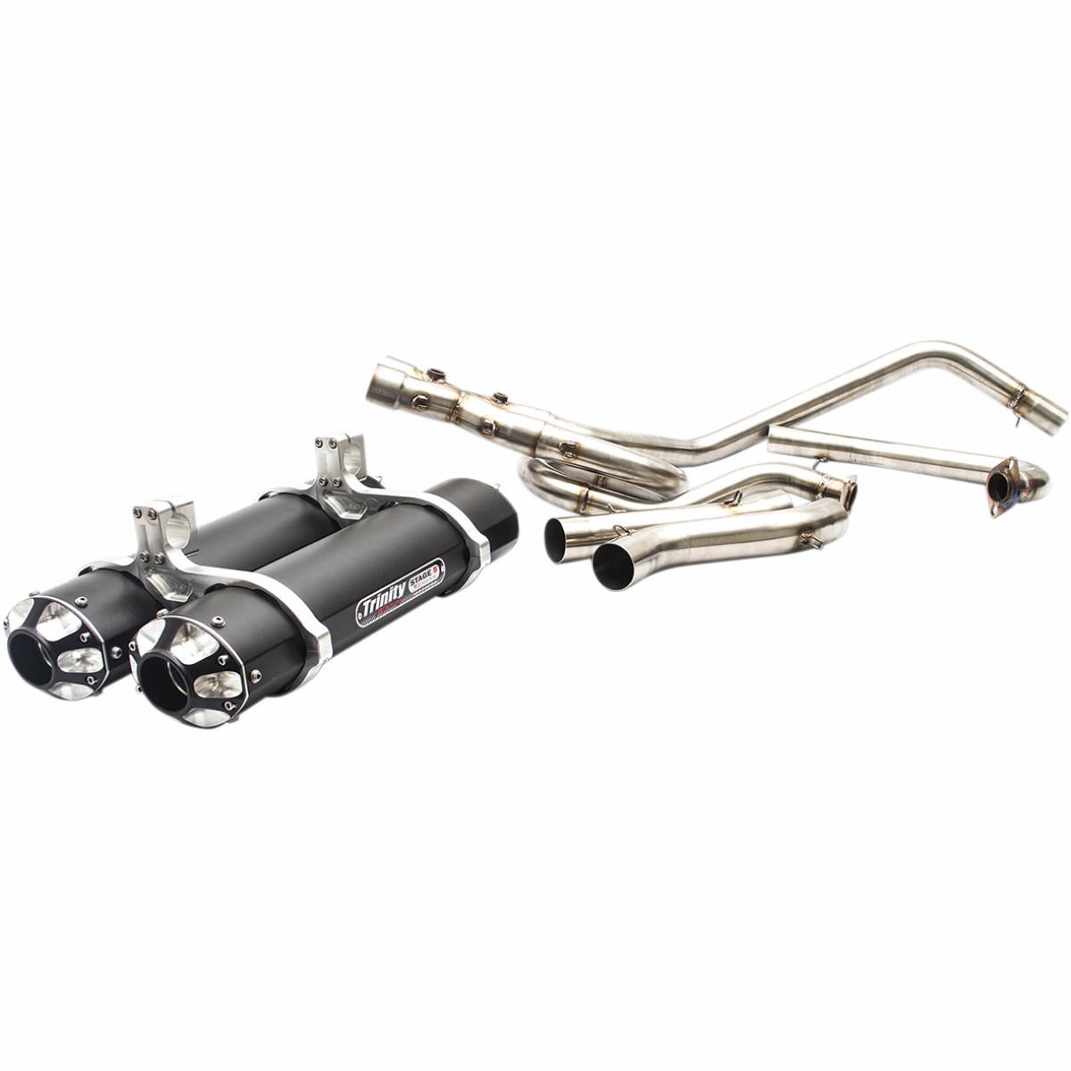 Stage 4 Dual Exhaust System - Black Muffler