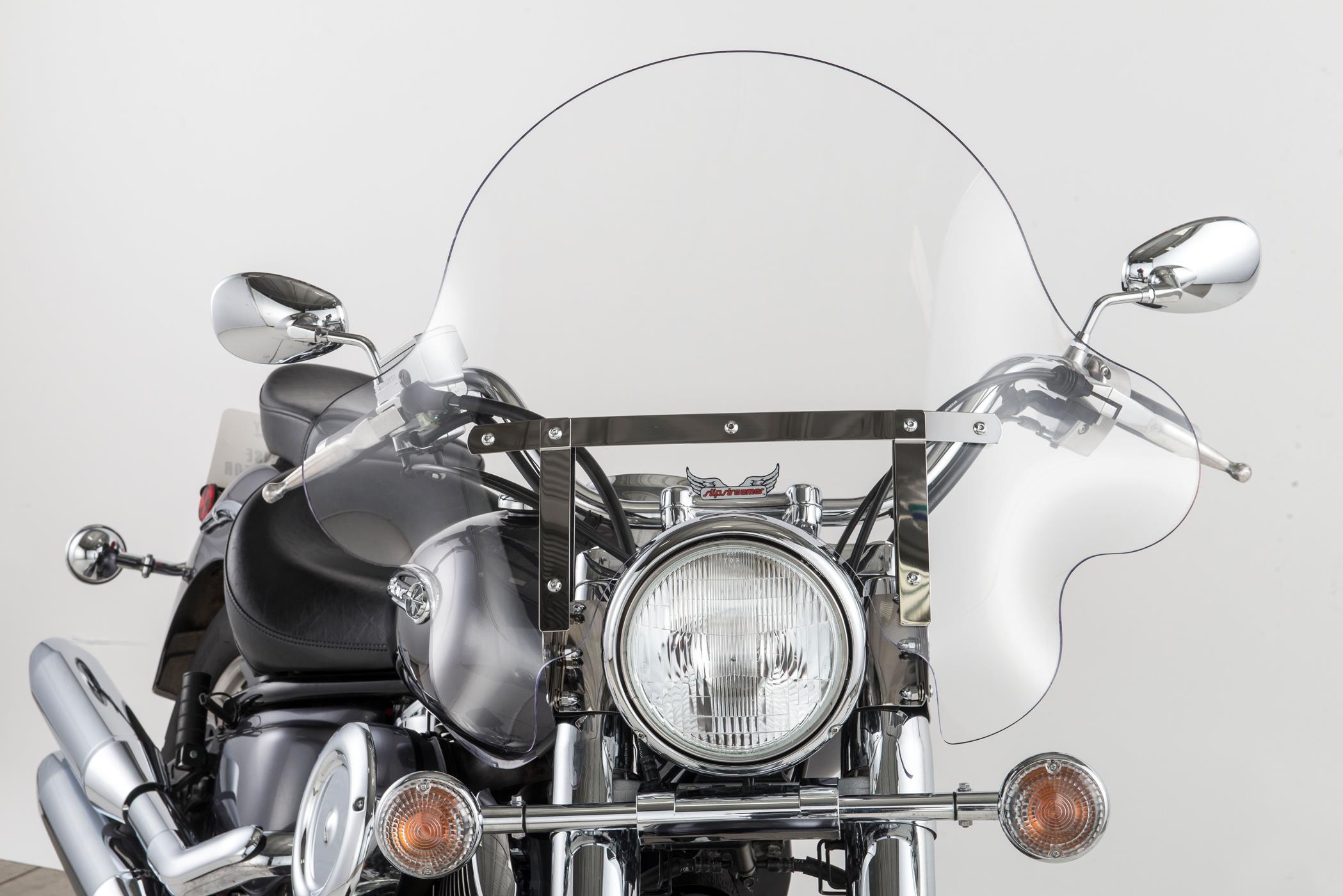 SS-32 Flacon Windshield with Black Hardware - 16in.H x 30.5in.W - Clear