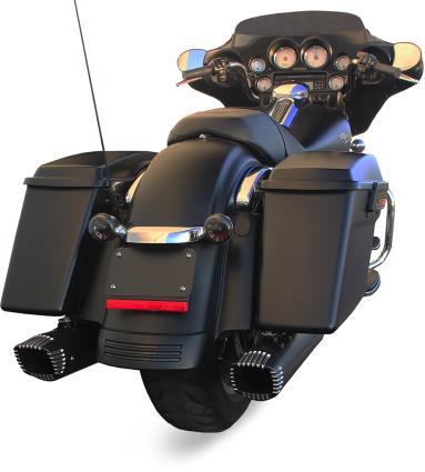 Baritone 4in. Slip-On Muffler - Black w/ Contrast End Caps