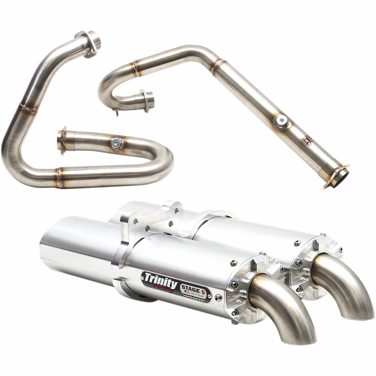 Stage 4 Dual Exhaust System - Brushed Muffler