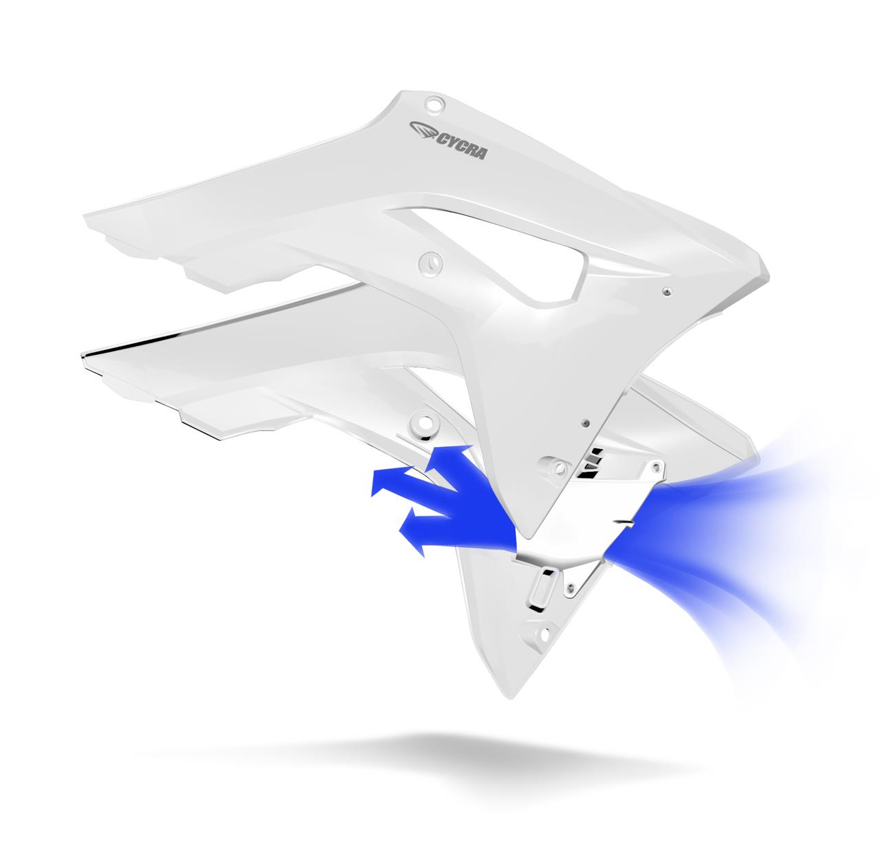 Powerflow Intake Radiator Shrouds - White