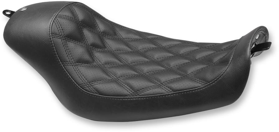 Bob Job Solo Seat - Black Distressed Vinyl w/ Perforated Diamond Sections