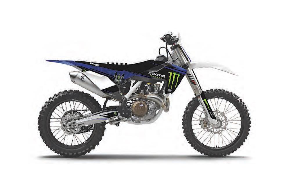 Monster Energy Husqvarna Complete Graphics Kit - White