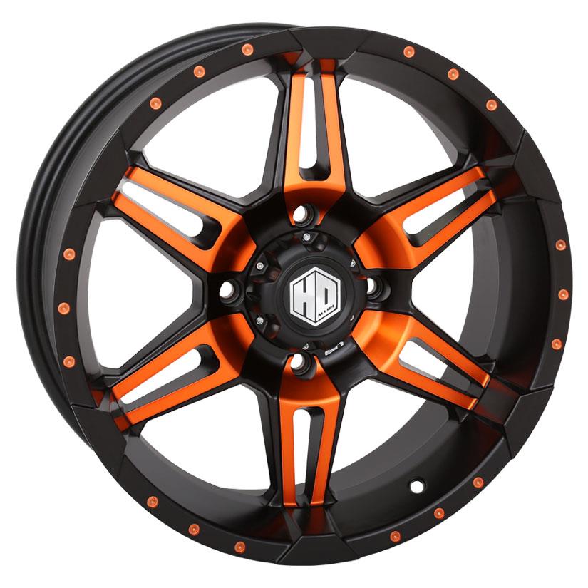 HD7 Radiant Wheel - 14x7 - 4+3 Offset - 4/156 - Matte Black/Orange