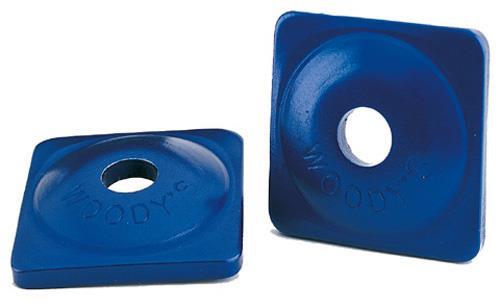 Square Digger Aluminum Support Plates - 5/16in. - Blue (48pk.)