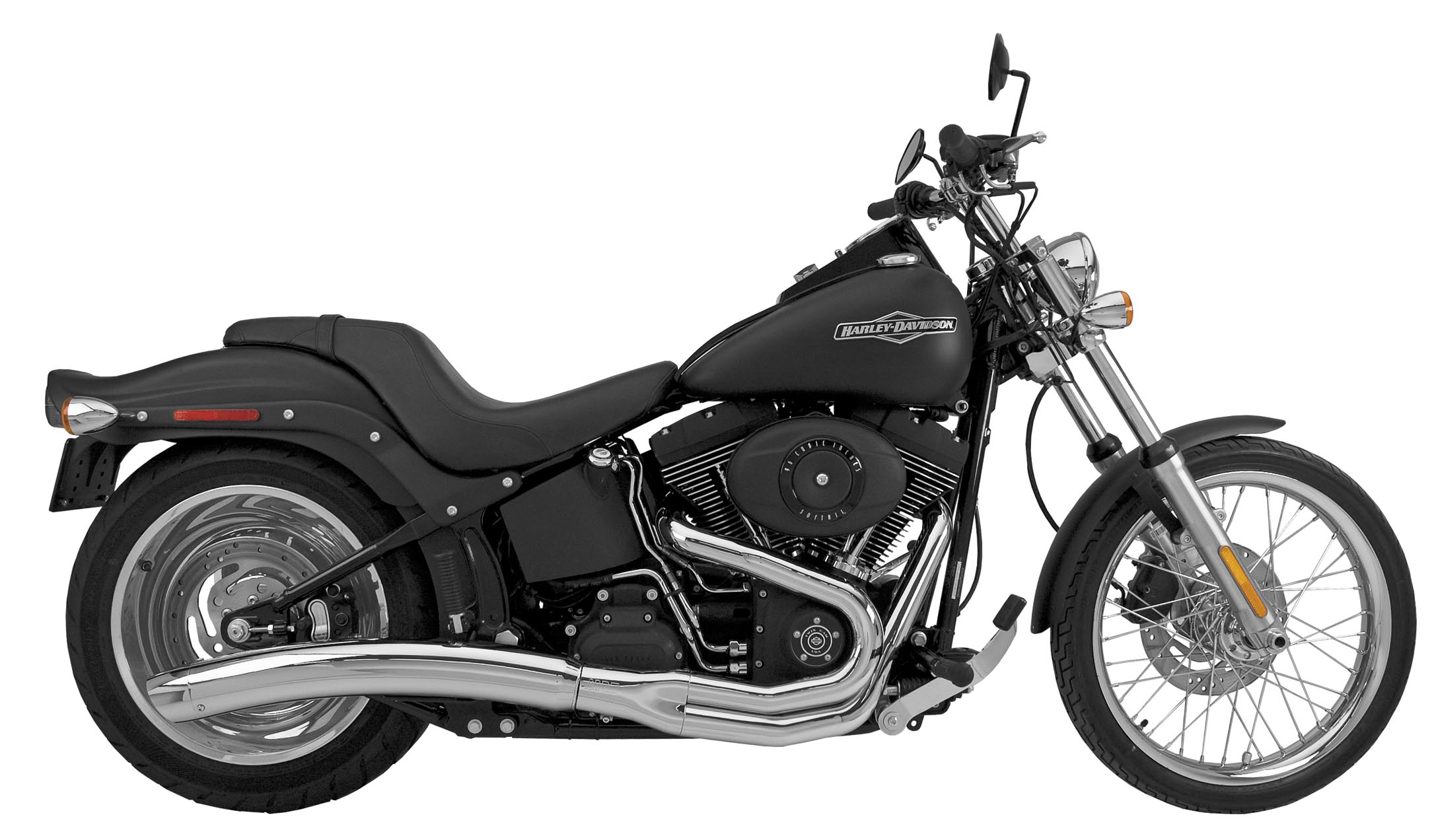 2-Into-1 Low Roller Exhaust System - Chrome