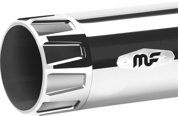 4in. Knock Out Slip-On Muffler - Chrome w/ Chrome End Caps