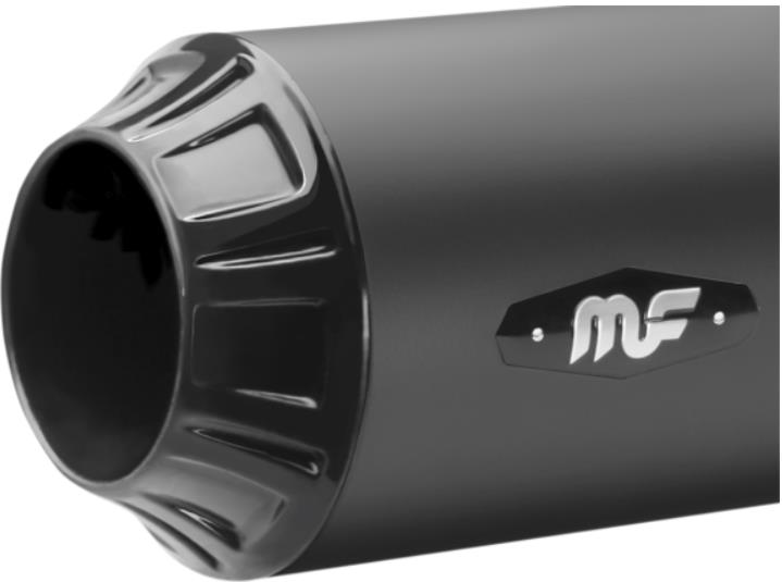 4in. Riot Slip-On Muffler - Black w/ Black End Caps