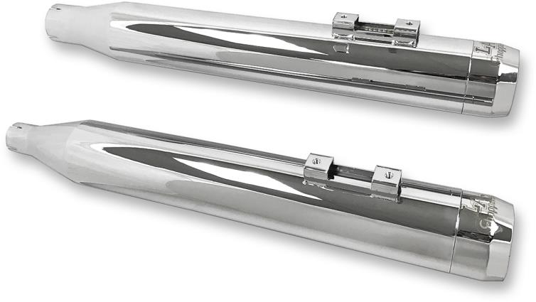 4in. Tru Power Slip-On Muffler - Chrome w/ Chrome Exhaust Tips