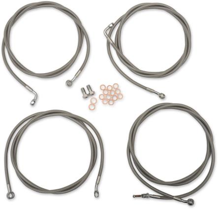 Standard Handlebar Cable/Brake & Clutch Line/Wire Kit - Stainless Braided