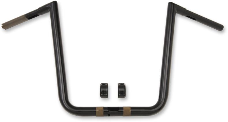 1-1/4in. Ape Hanger Hefty Twin Peaks Handlebar - 19in. - Gloss Black
