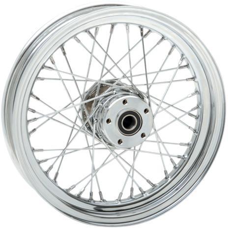 Laced 40 Spoke Front Wheel - 16x3 - Chrome