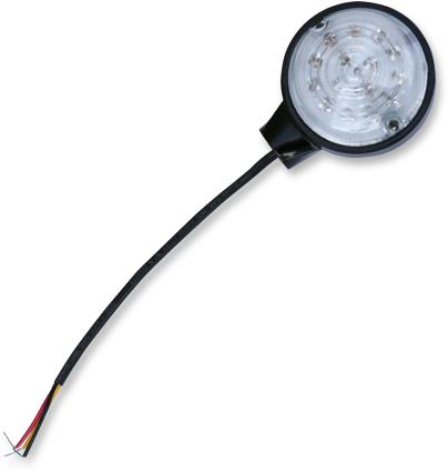 LED Turn Signal - Handlebar Mount w/ Clear Lens (Flashes Amber)