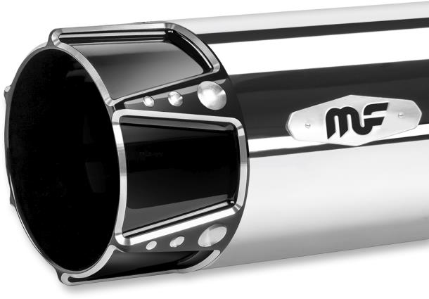 4in. Sniper Slip-On Muffler - Chrome w/ Black End Caps