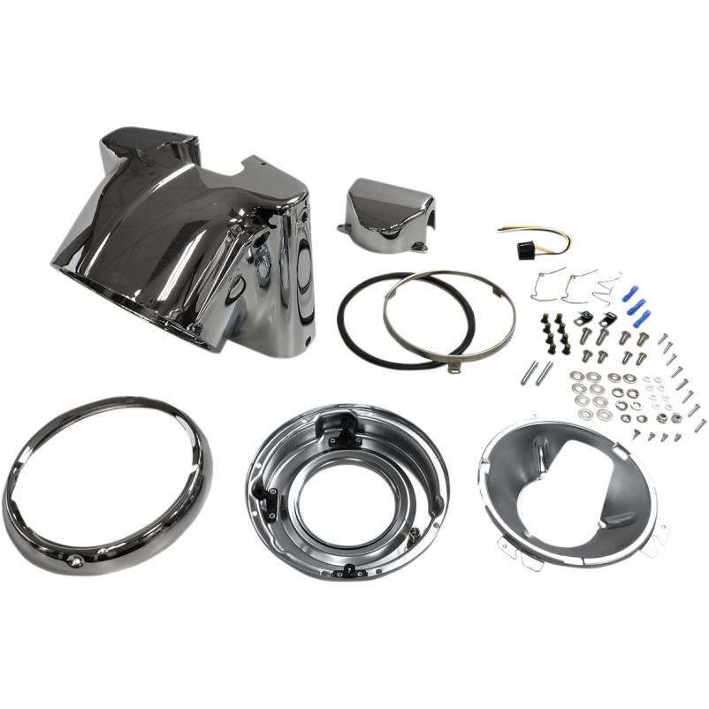 7in. Headlight Nacelle Kit - Chrome