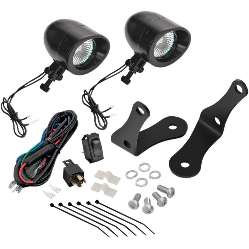 2 3/8in. Forged Bar Light Kit - Mini Halogen - Black