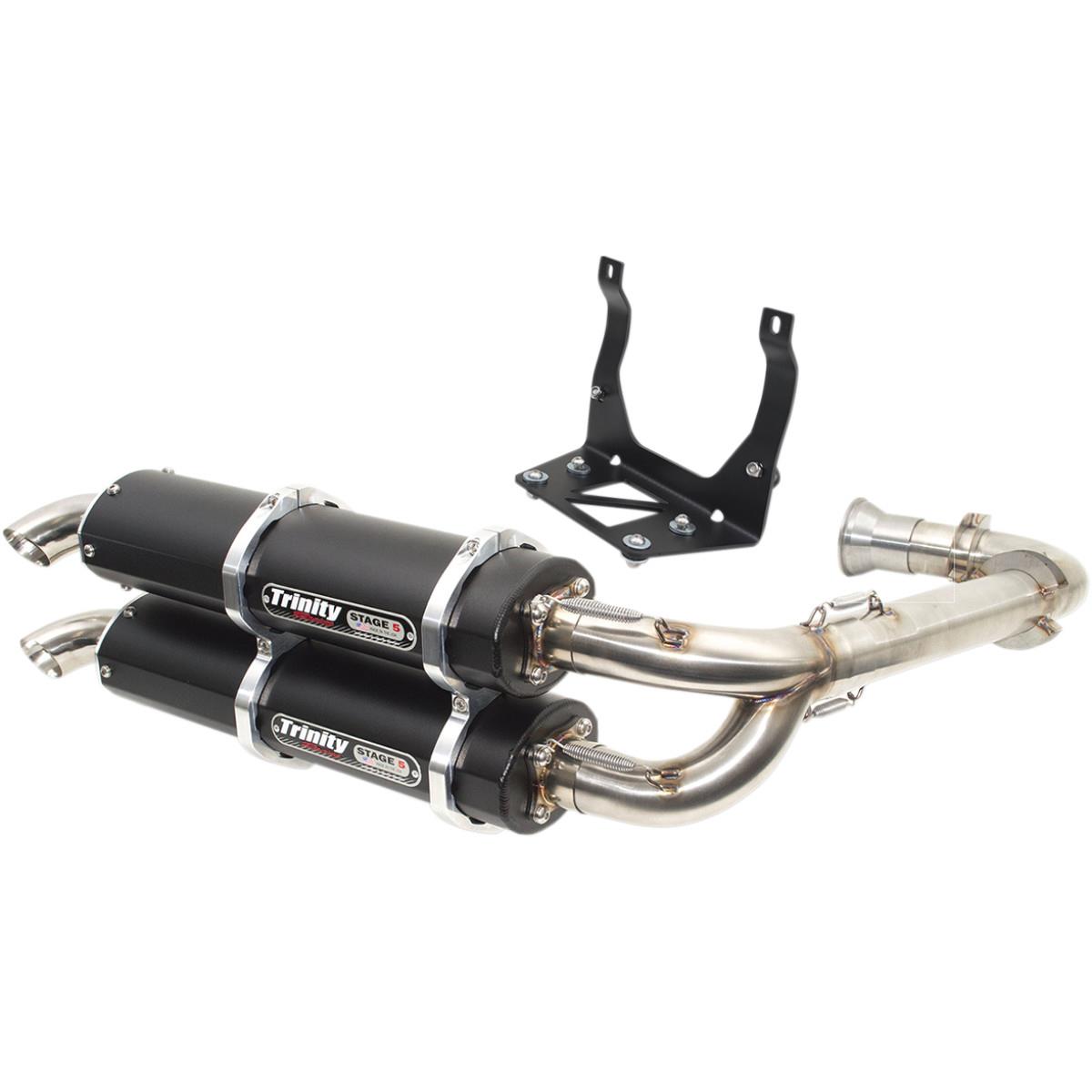 Stage 5 Dual Exhaust System - Black Muffler
