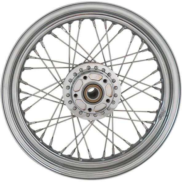 Laced 40 Spoke Front Wheel - 16x3 - Chrome (Single Disc)