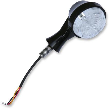 Universal LED Turn Signal - Stem Mount w/ Clear Lens (Flashes Amber)