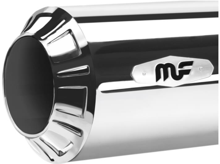 4in. Riot Slip-On Muffler - Chrome w/ Chrome End Caps