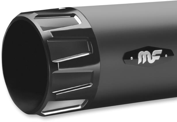 4in. Knock Out Slip-On Muffler - Black w/ Black End Caps