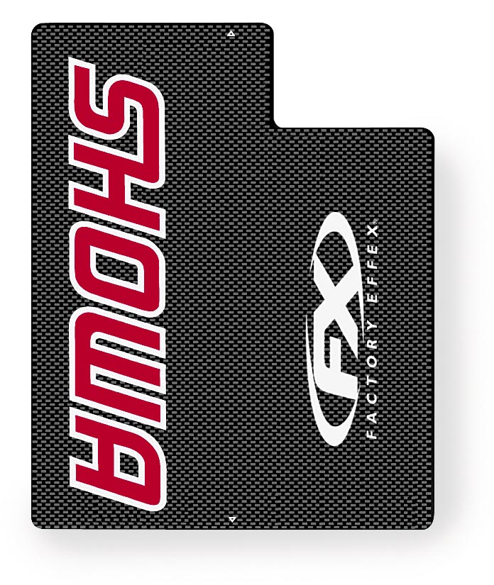 Carbon Fiber Upper Fork Graphics - Showa - Red