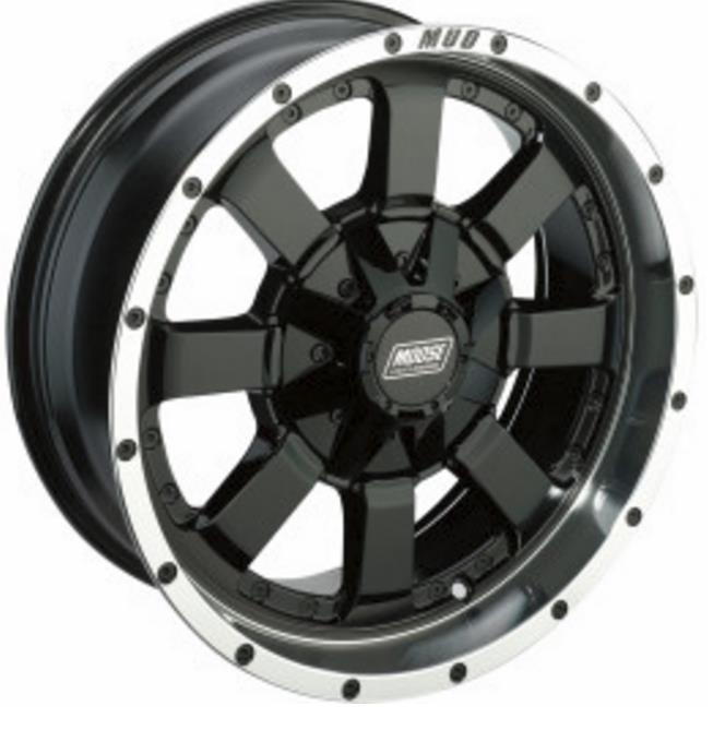 420X ATV/UTV Front/Rear Wheel - 17x7 - 4+3 Offset - 4/136 - Machined Black