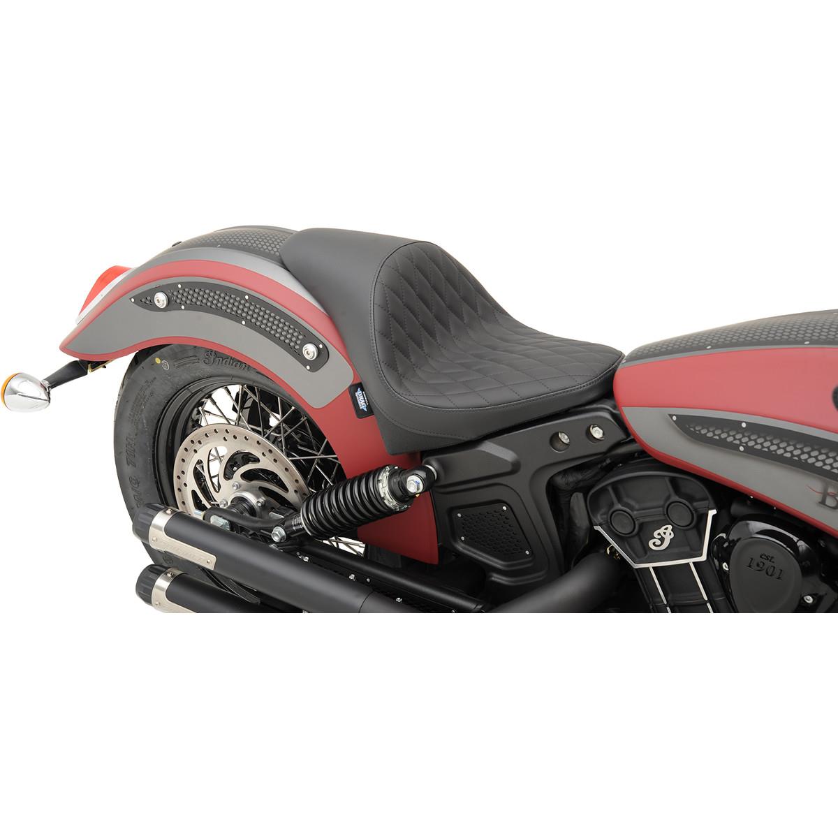 3/4 Solo Seat - 22in L x 12-1/2in W - Diamond Stitch - Brown