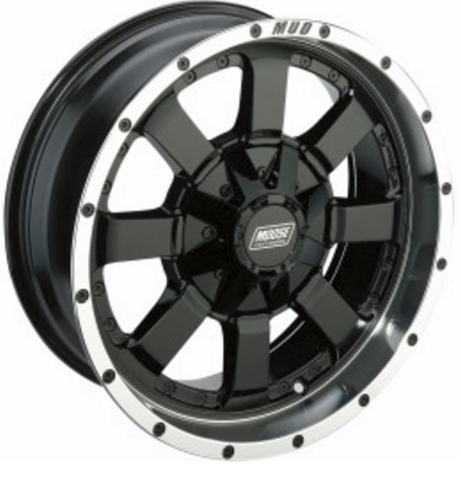 420X ATV/UTV Front/Rear Wheel - 17x7 - 4+3 Offset - 4/156 - Machined Black