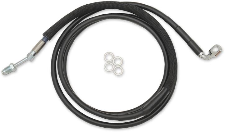 Black Vinyl Coated Hydraulic Clutch Line - +4in.