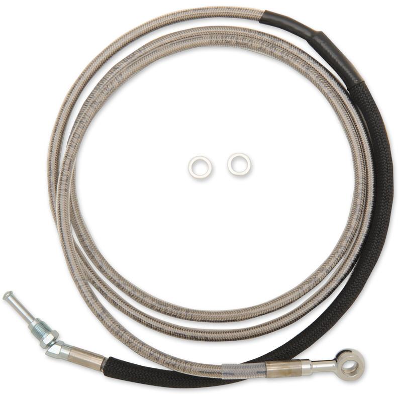 Clear Coated Stainless Steel Hydraulic Clutch Line - +6in.
