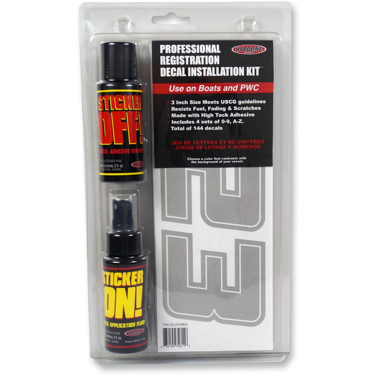 Professional Registration Decal Installation Kit - Silver