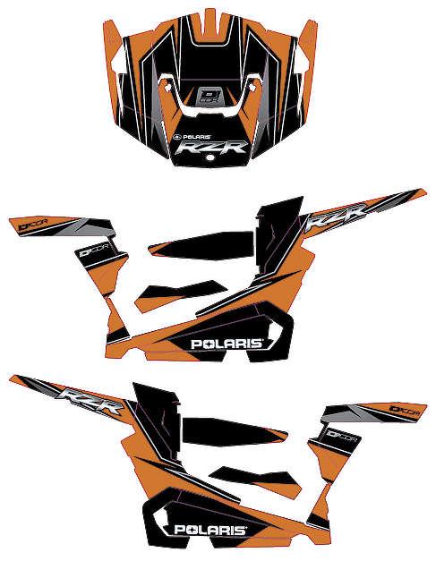 Graphic Kit - Orange/Black