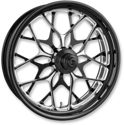 One-Piece Aluminum Front Wheel (Dual Disc) - 21in. x 3.5in. - Galaxy Platinum Cut