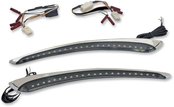 Batwing LED Fairing Trim - Chrome