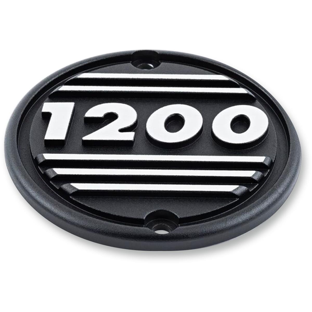 Engine Clutch Badge - 1200 - Black with Polished Fins