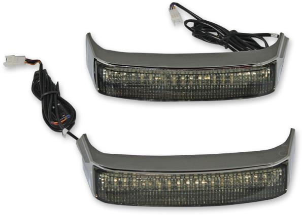 Saddlebag Lights for H-D OE Saddlebags - Gloss Black Finish - Smoke Lens