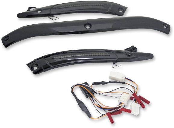Windshield Trim with Turn Signals - Gloss Black