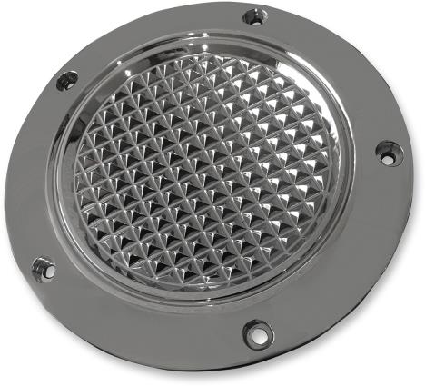 Derby Cover - Cross Cut - Chrome