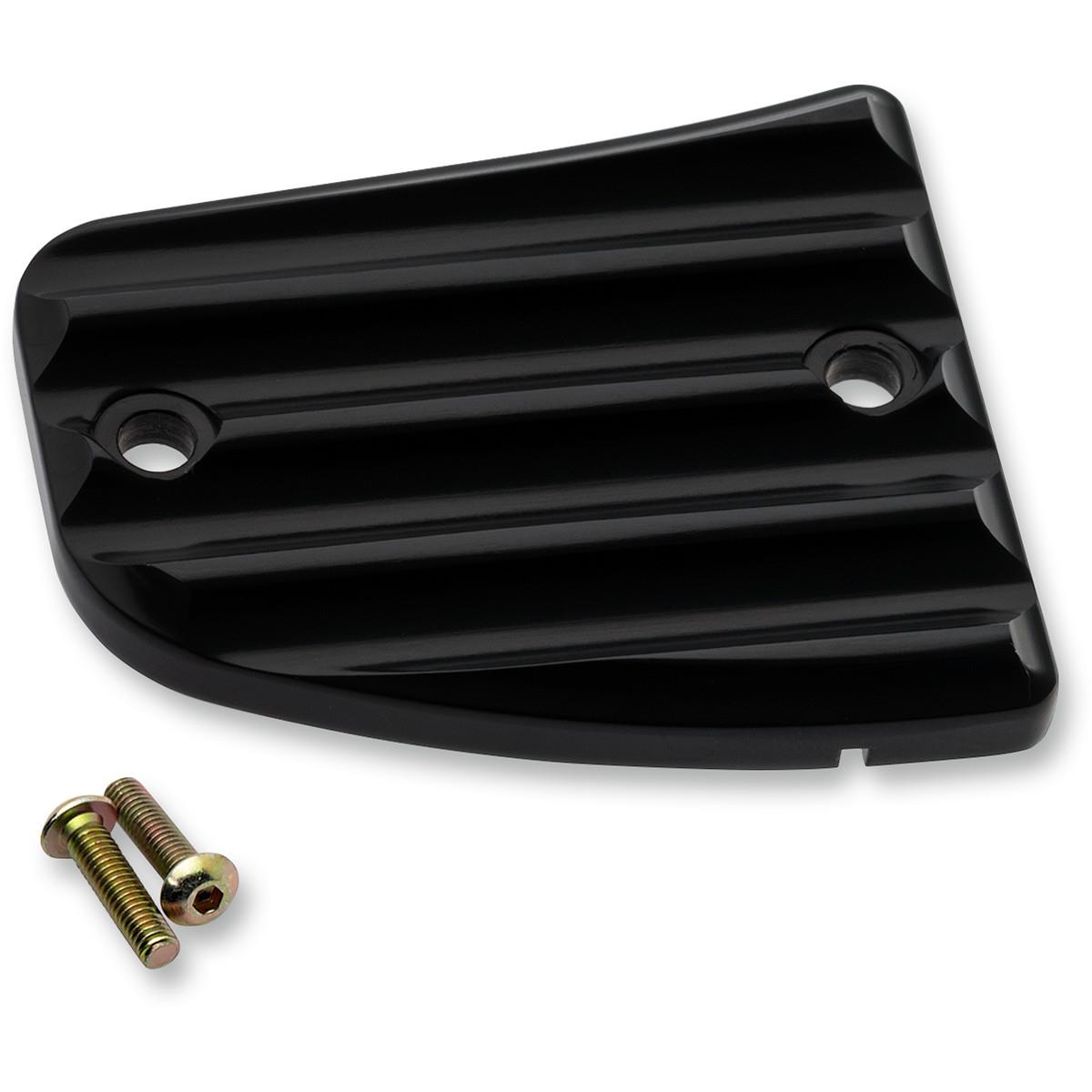 Front Brake Master Cylinder Cover - Finned - Black Anodized