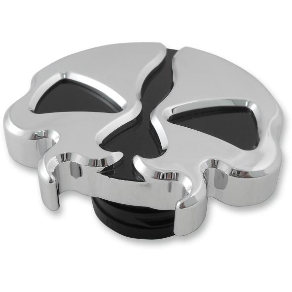 Split Skull Gas Cap - Non-Vented - Chrome