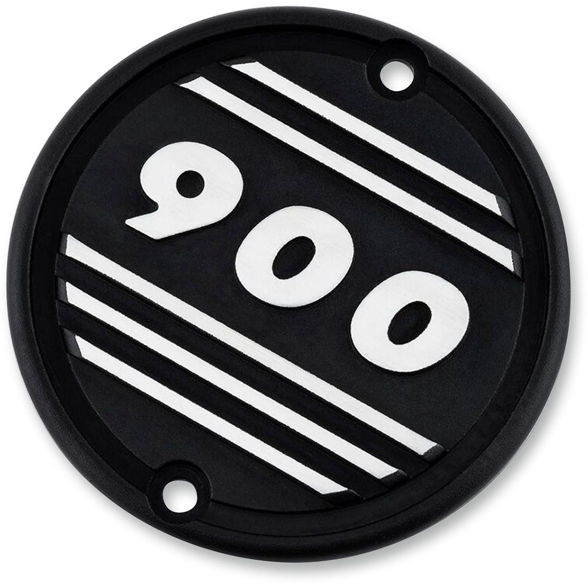 Engine Clutch Badge - 900 - Black with Polished Fins