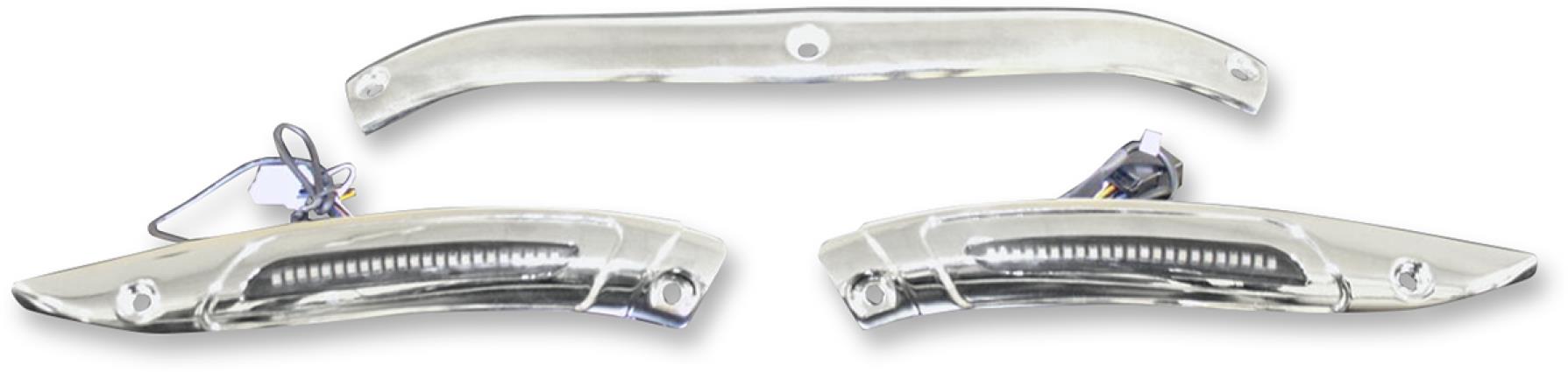 Windshield Trim with Turn Signals - Chrome