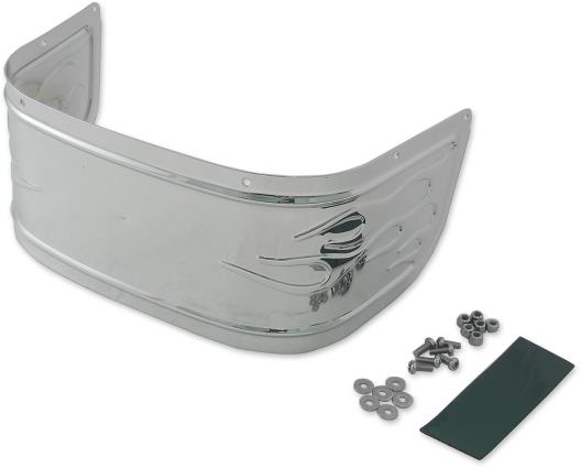 Front Fender Skirt - Flamed - Chrome