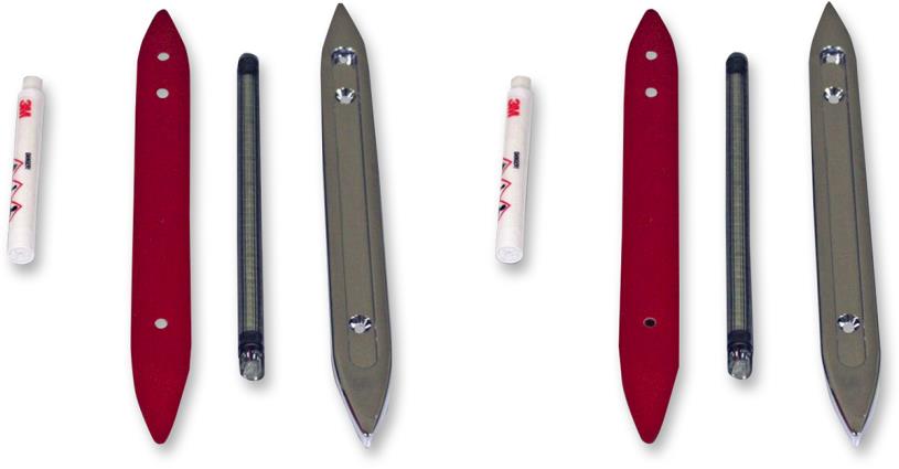 8in. LED Rear Bag/Panel Lights - Chrome Housing - Smoke Lens