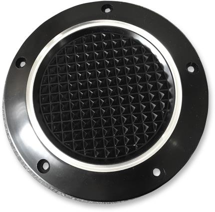 Derby Cover - Cross Cut - Black Anodized