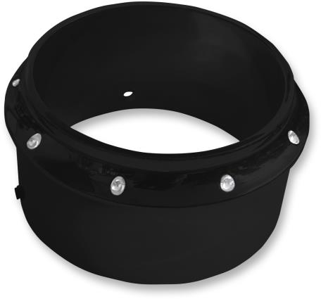 3in. Dimpled Billet Aluminum Exhaust Tip - Black