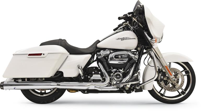 Crossover Eliminator with 4in. DNT Slip-On Muffler - Chrome Straight Can