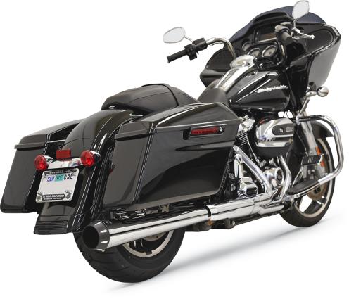 Crossover Eliminator with 4in. DNT Slip-On Muffler - Chrome Megaphone