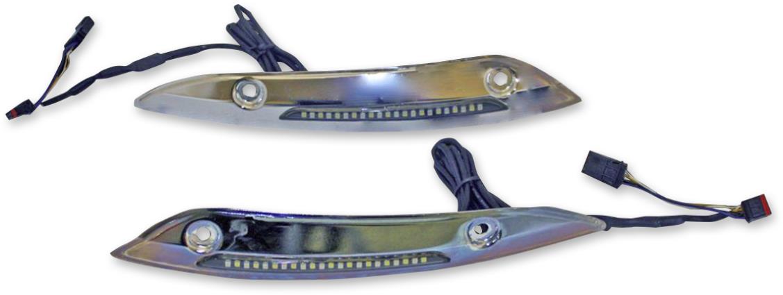 Windshield Trim with Turn Signals - Chrome